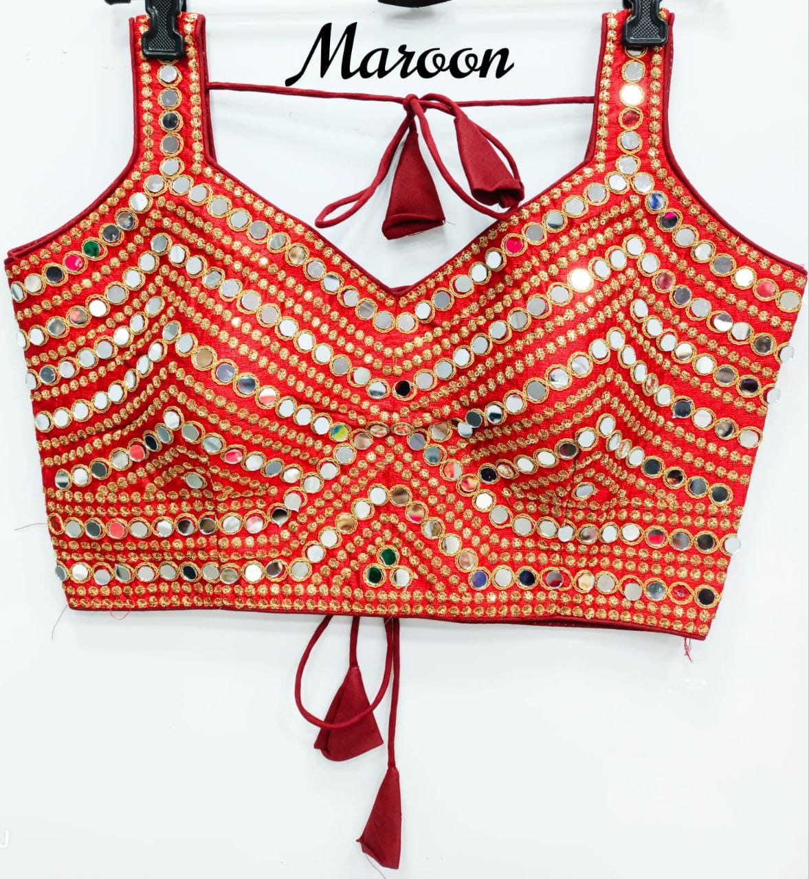 Sanvi - Premium Real Mirror Ready to Wear Blouse to match with Saree or Lehengas