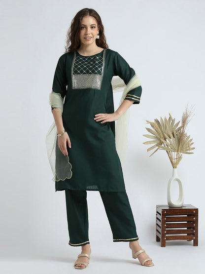 Gulzar - Soft Cotton Kurti with Minimal Sequins Work