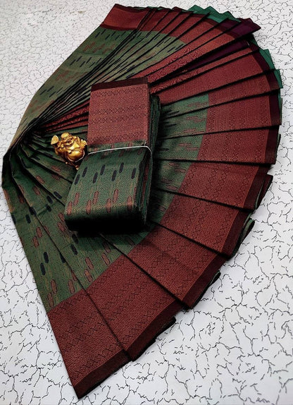 Banarasi Soft Silk Pattu Saree with Stitched Blouse Options