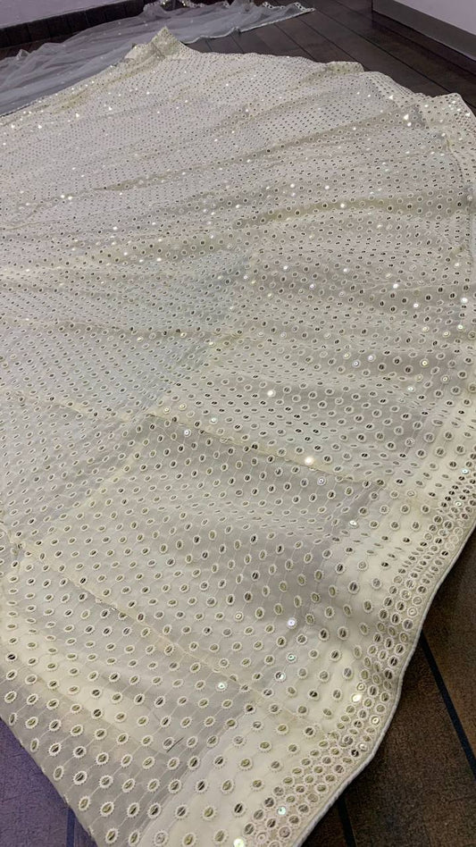 Elegant off white premium Lehenga