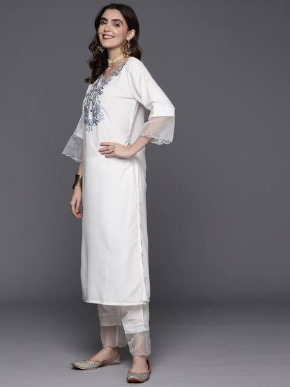 Premium white kurti set