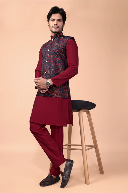Maanyavar Designer Koti Kurta Set for Men - Indian Ethnic Fashion Online