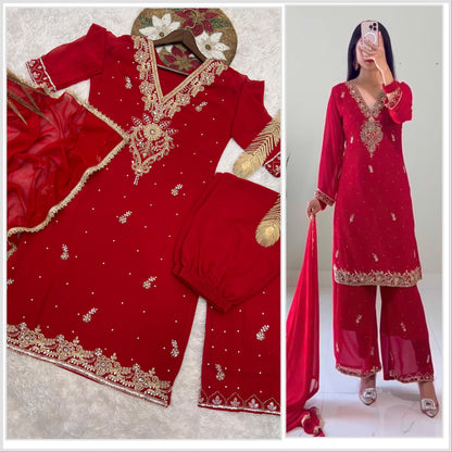 Zariya - Soft Georgette beautiful Punjabi Suit Fully Stitched