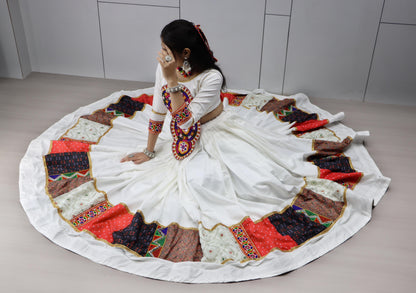 Pure Cotton Navratri Chaniya Choli with Classic Gamthi Work Fully Stitched