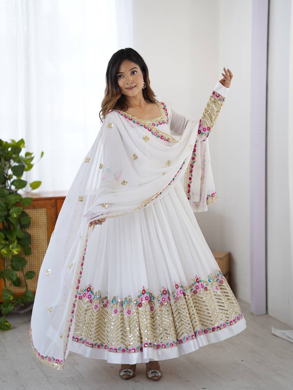 Antara - Premium Soft Georgette Anarkali Gown Fully Stitched