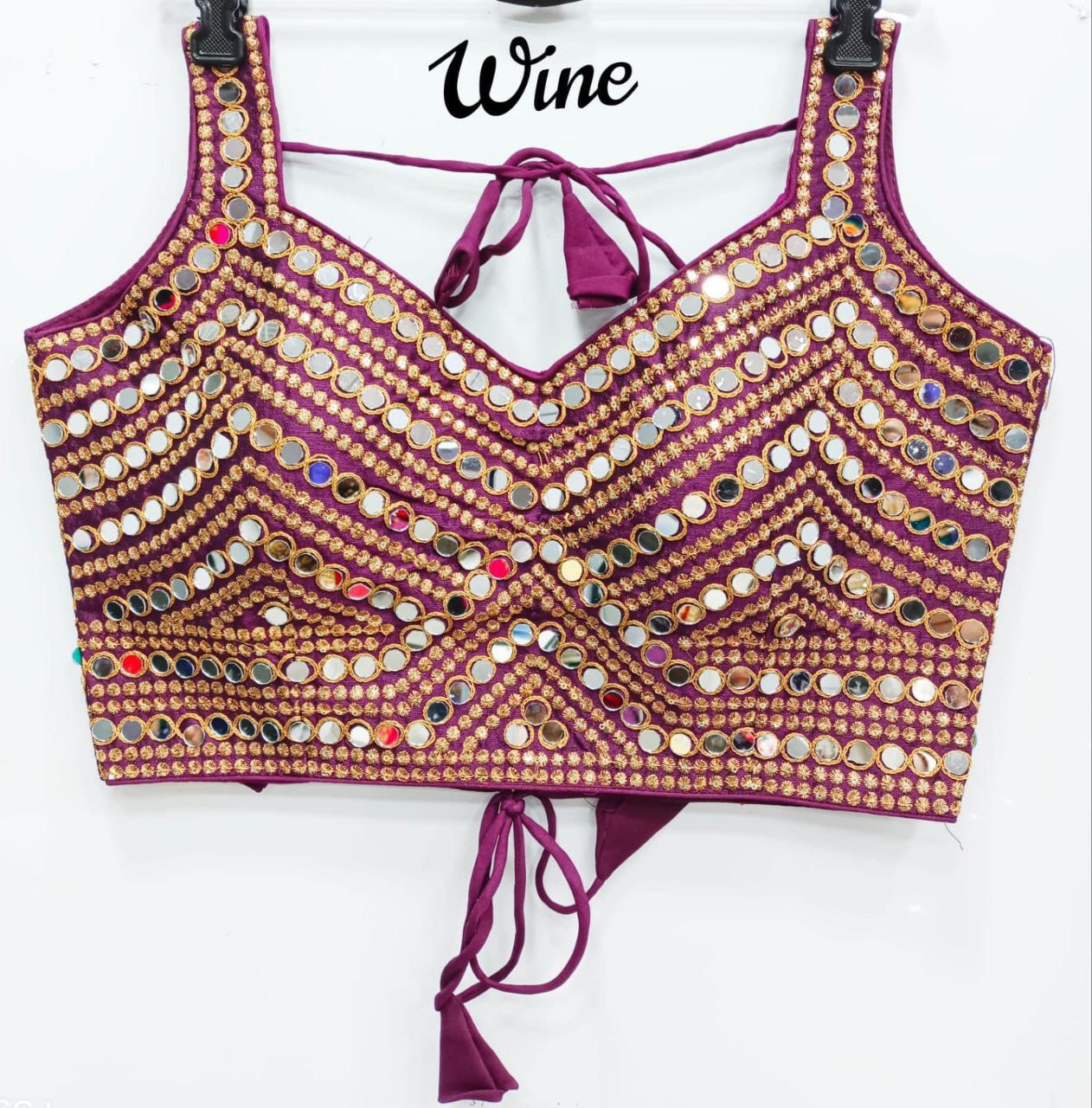 Sanvi - Premium Real Mirror Ready to Wear Blouse to match with Saree or Lehengas