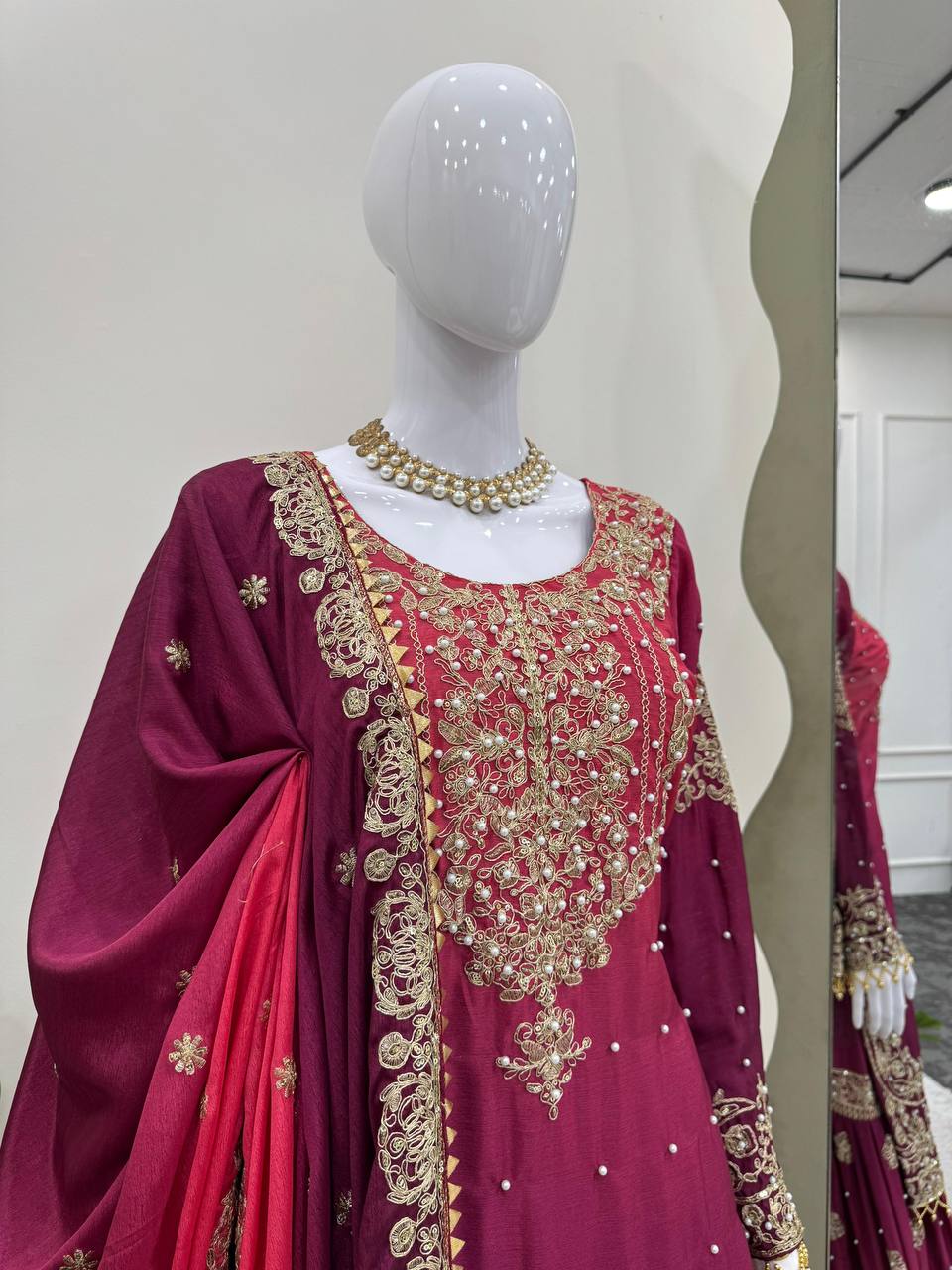 Premium work dual tone Sharara set fully stitched