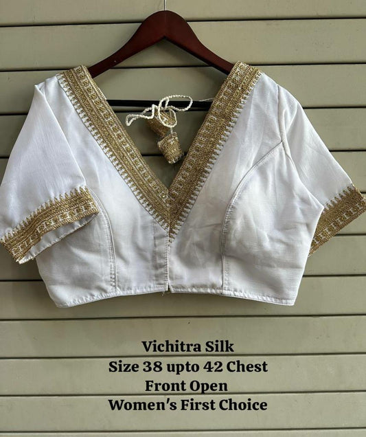 Vichitra silk premium readymade blouse