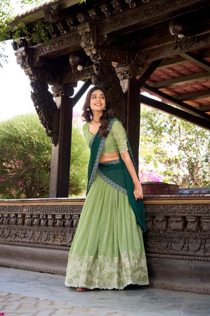 Beautiful Embroidered Fully Stitched Lightweight Lehengas