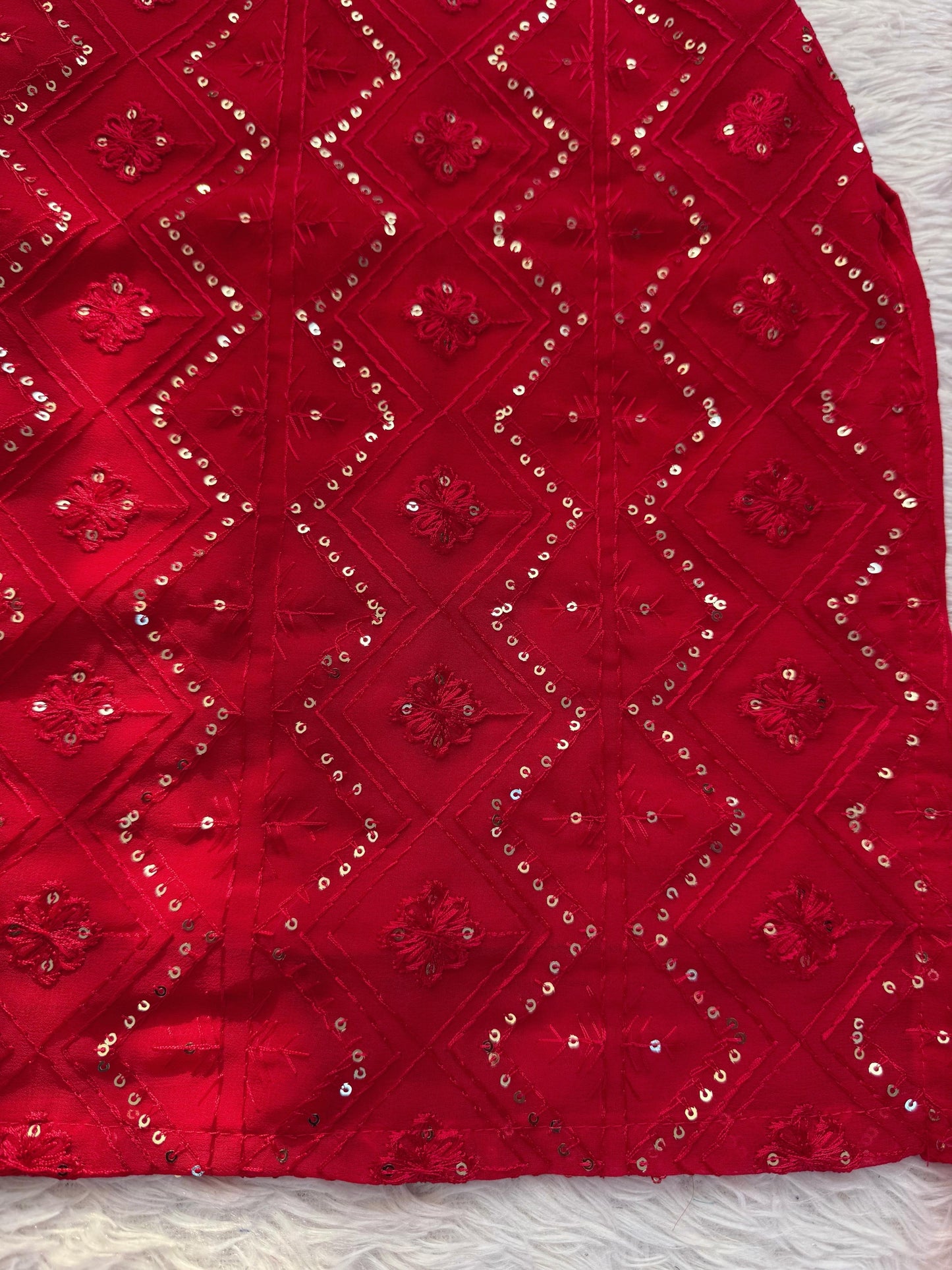 The OG Poo Style Georgette Suit With Boot Cut Pants Fully Stitched