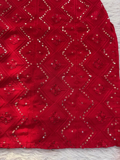 The OG Poo Style Georgette Suit With Boot Cut Pants Fully Stitched