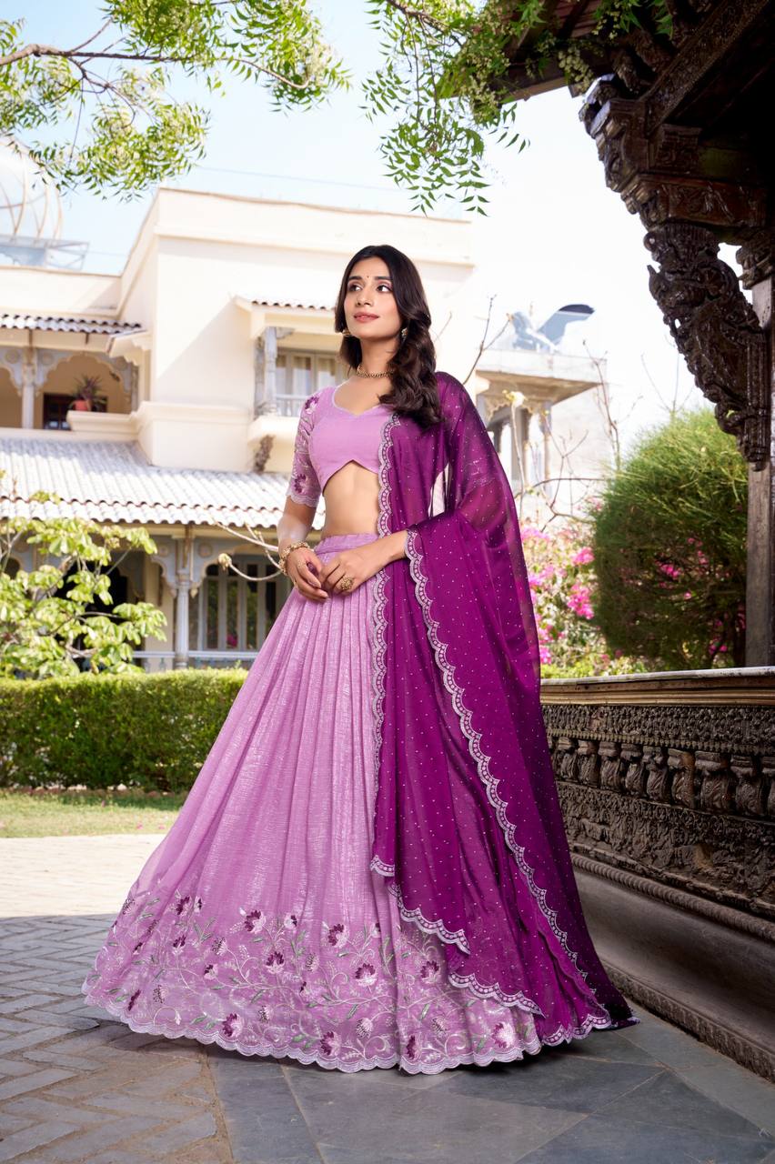 Beautiful Embroidered Fully Stitched Lightweight Lehengas