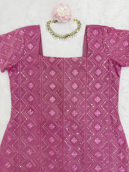 The OG Poo Style Georgette Suit With Boot Cut Pants Fully Stitched