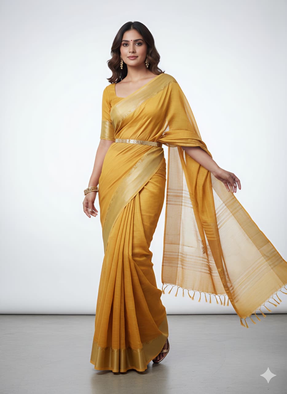 Hansini - Classic Silk Saree in Beautiful Pastel Colours with Fully Stitched Blouse of your style