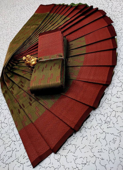 Banarasi Soft Silk Pattu Saree with Stitched Blouse Options