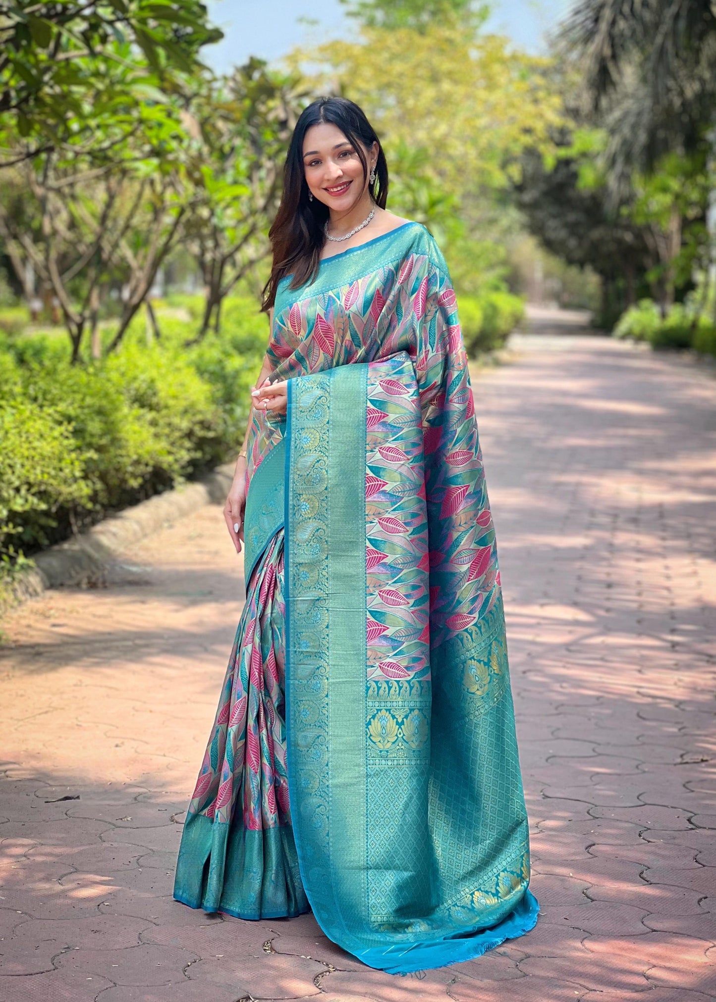 Kanika - Pure Kanchipattu Silk exquisite weaves body Saree with Stitched Blouse Options
