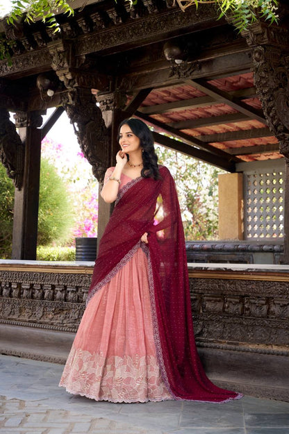 Beautiful Embroidered Fully Stitched Lightweight Lehengas