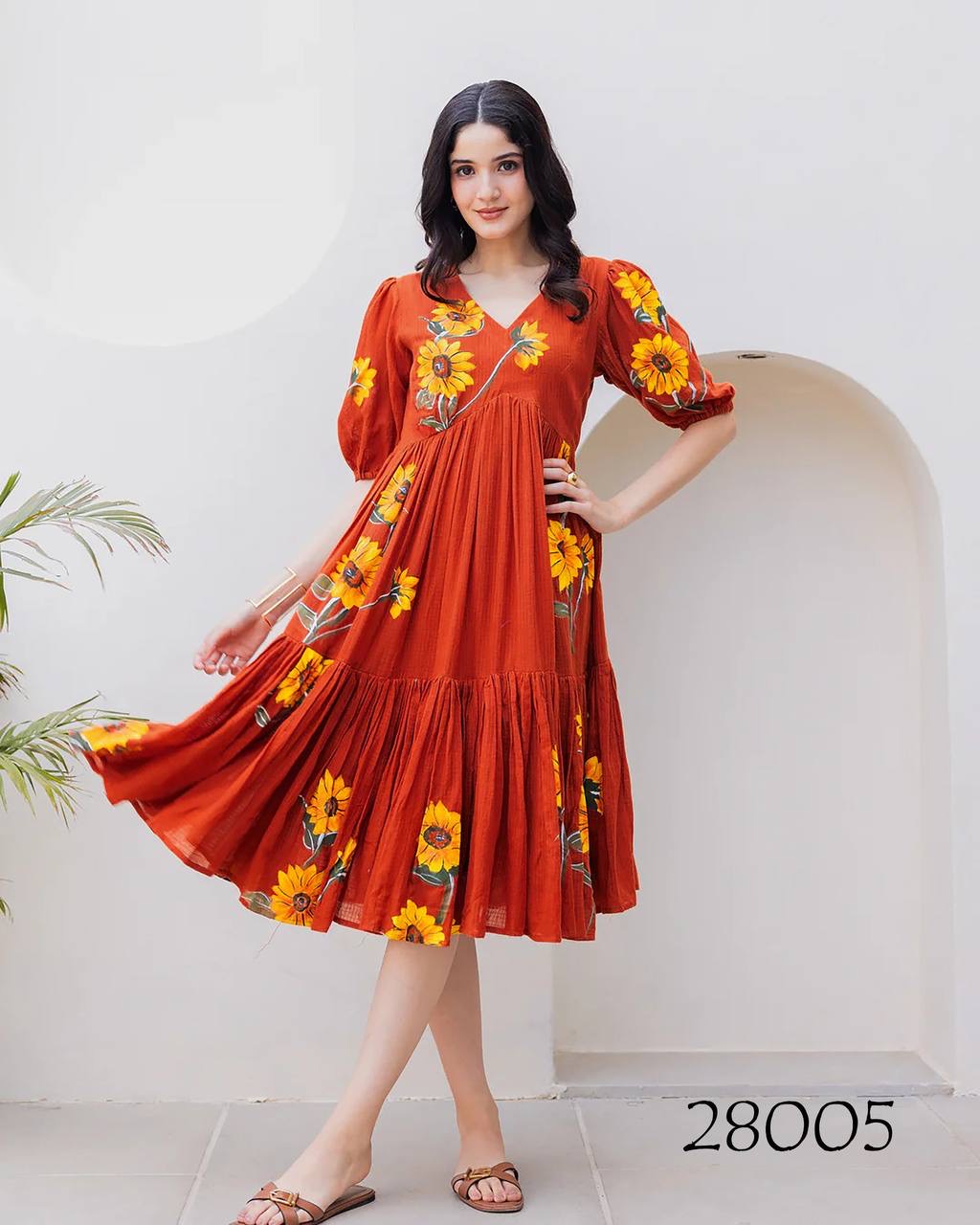 Kesariya Beautiful Floral Printed Soft Kota Fabric Casual Wear Readymade upto 6XL sizes
