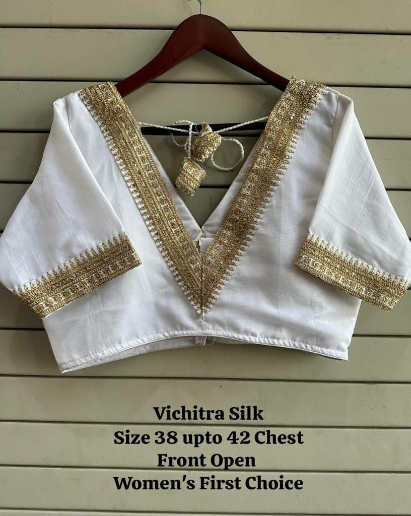 Vichitra silk premium readymade blouse