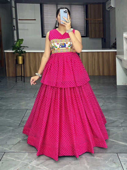 Navratri Special Kediya Style Georgette Leriyu Chaniya Choli