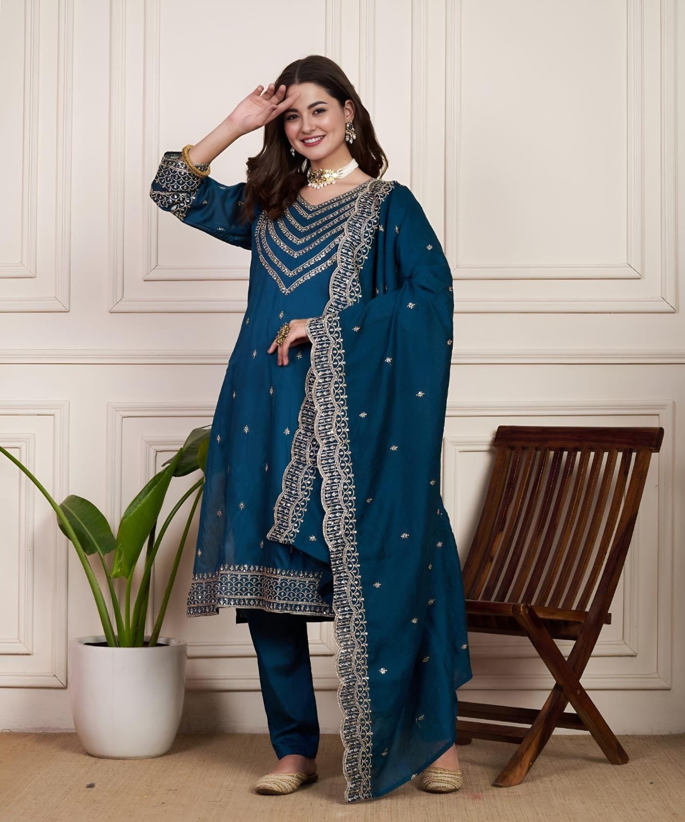 Saiyaa - Premium Silk Kurti Set with Dupatta with Beautiful Embroidery