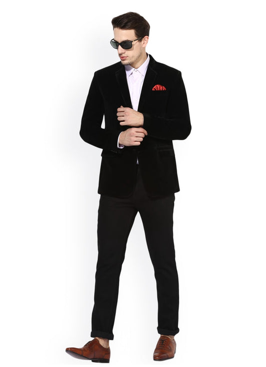 Black Velvet fabric Men's Blazer