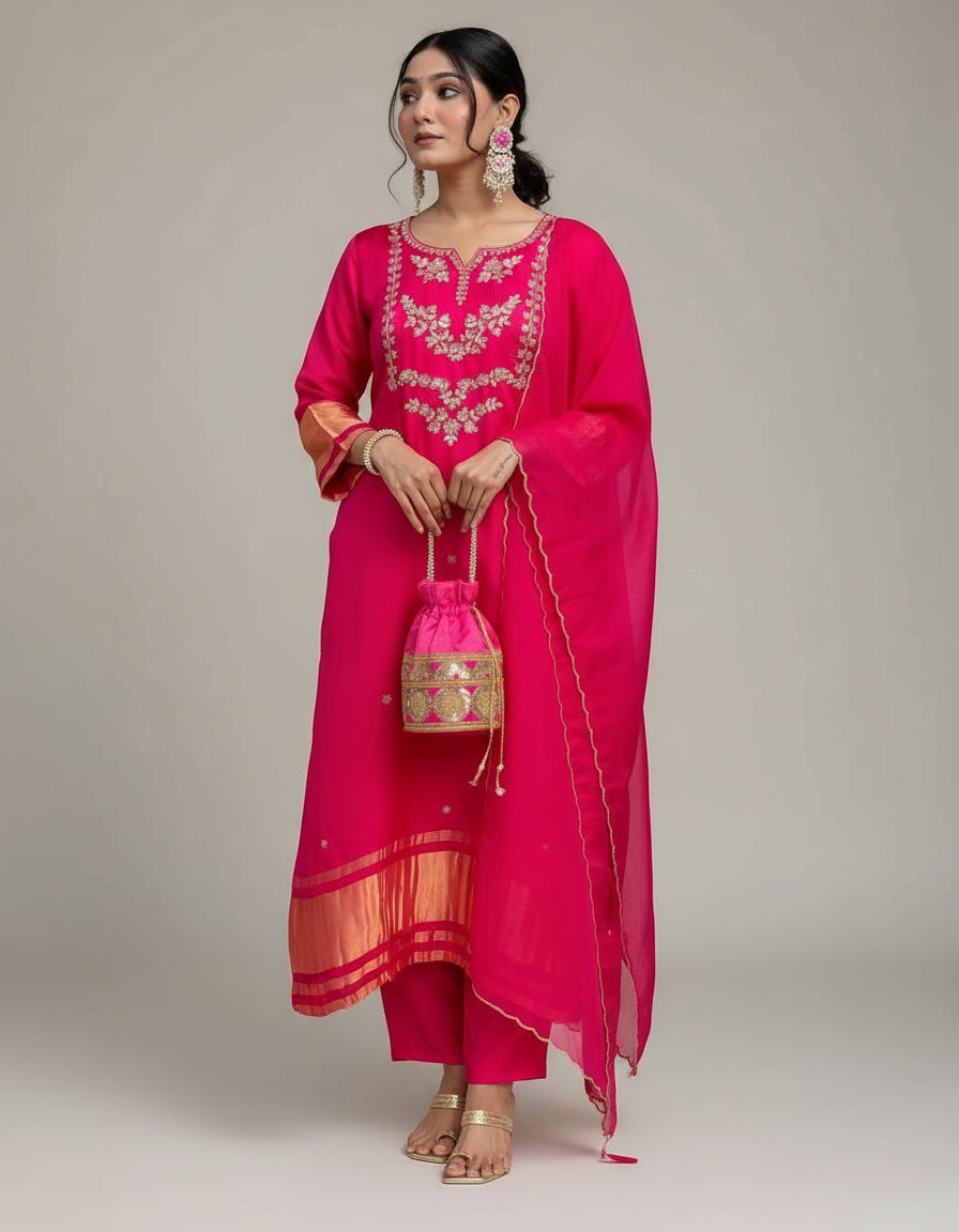 Tamanna - Premium Silk Kurti Set for all occasions