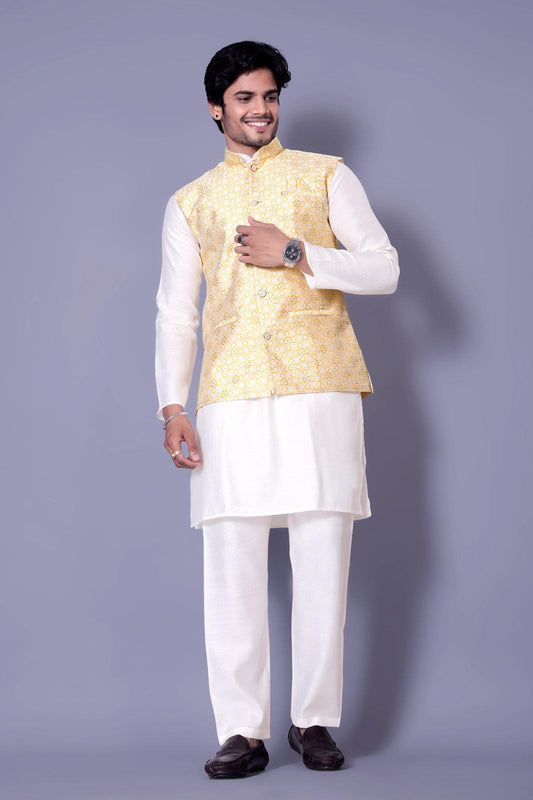 Stylish Kurta with Koti for Wedding & Festive Looks - Men's Wear