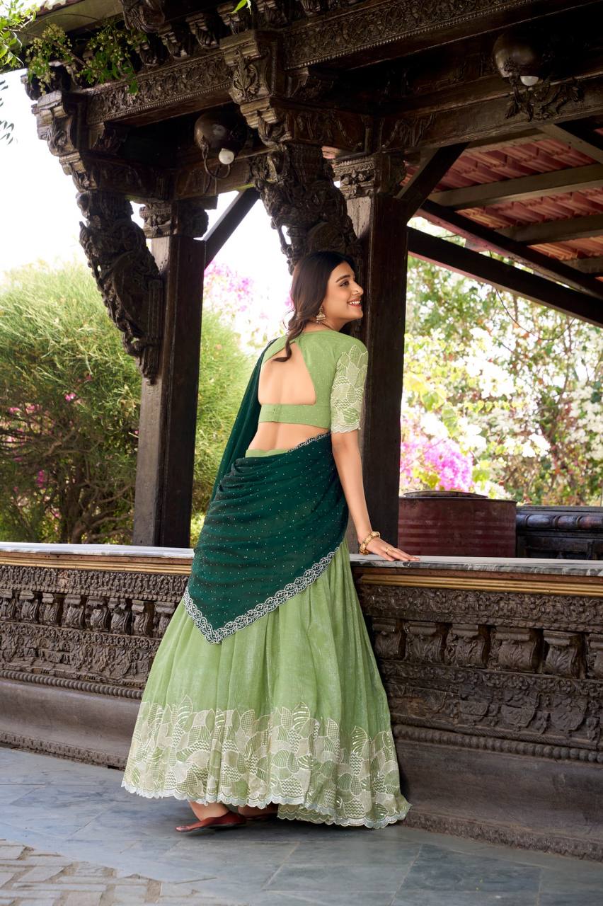 Beautiful Embroidered Fully Stitched Lightweight Lehengas
