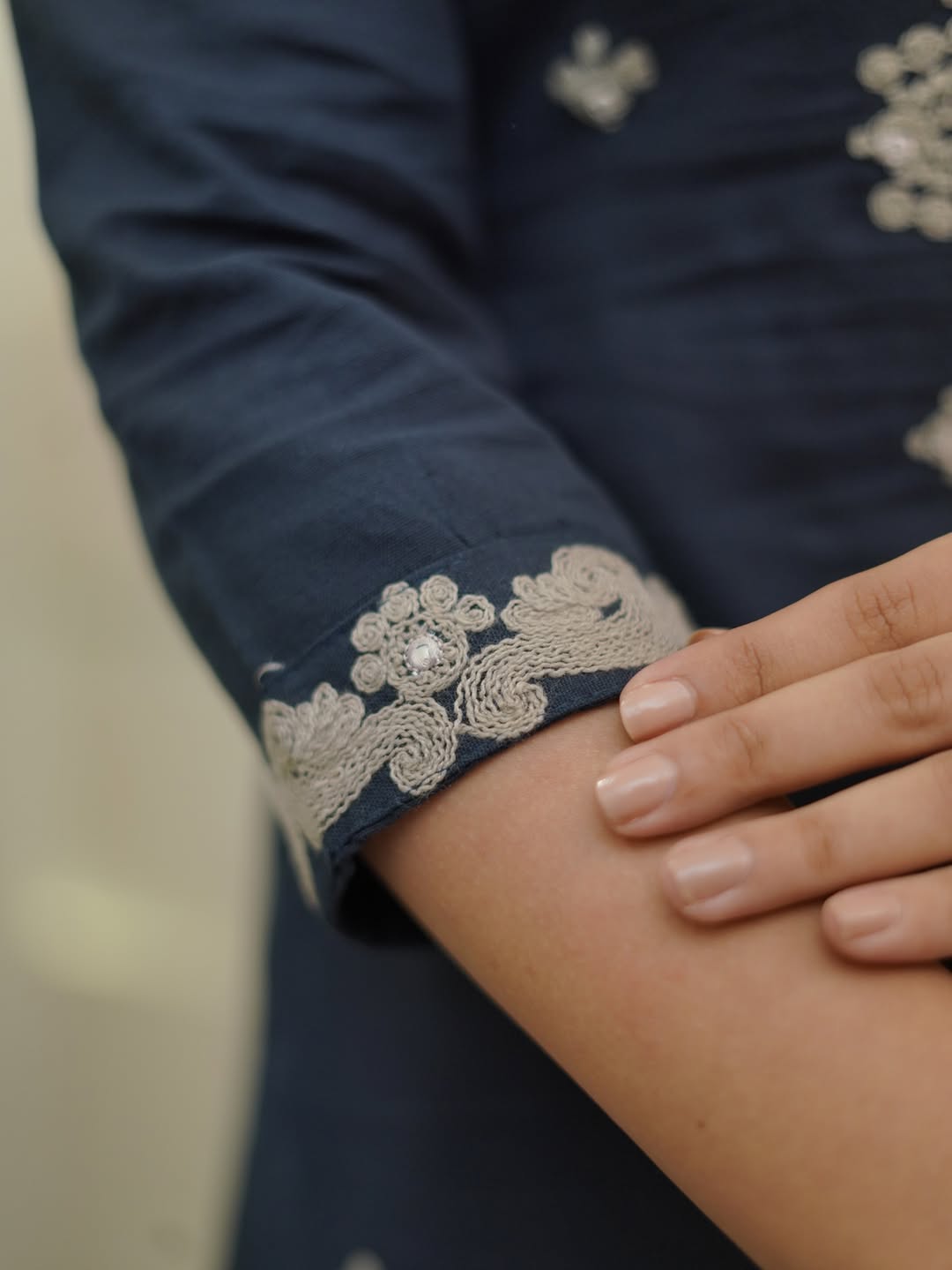 Kavya - Premium Navy Blue Kurti Set for all occasions