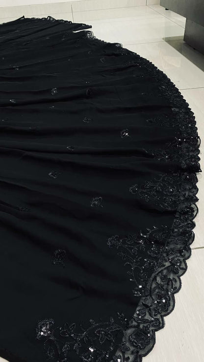 Baani - Black lehenga with sequnce work fully stitched