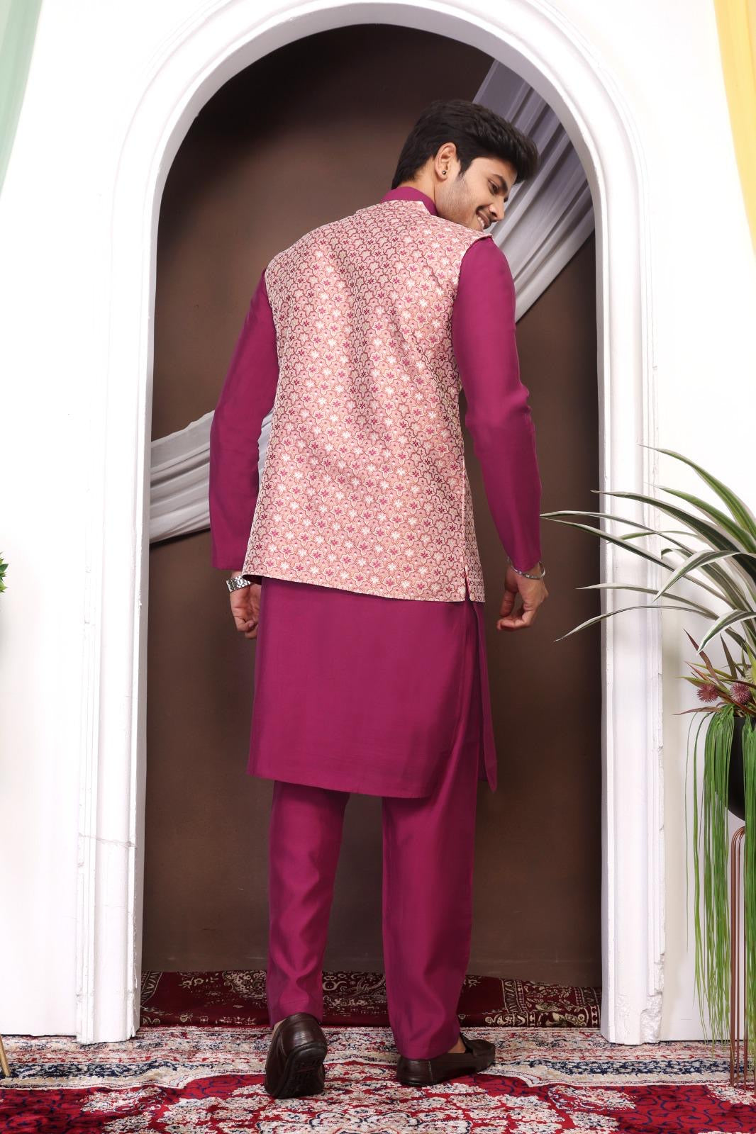 Classic Koti Kurta Outfit - Stylish Ethnic Set for Men