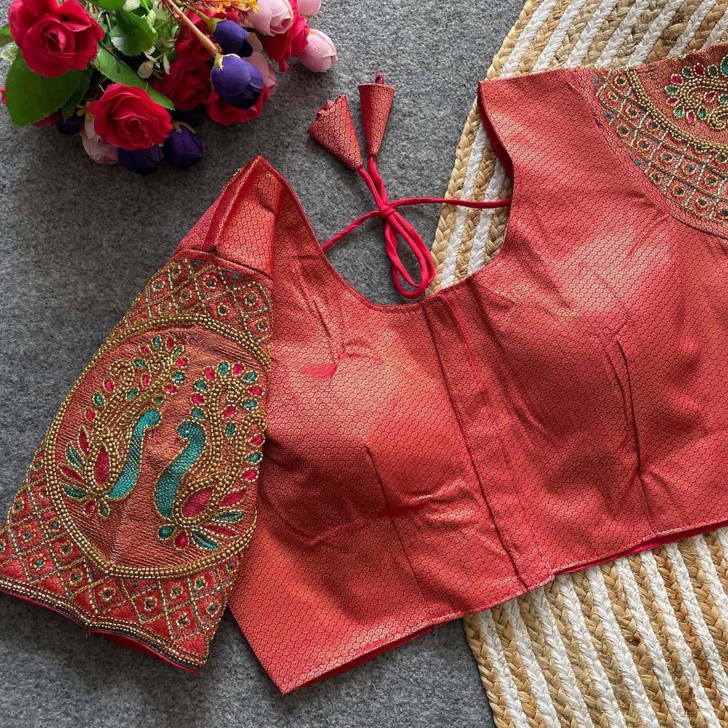 Abhinaya - Premium Thread Work Silk Readymade Blouse
