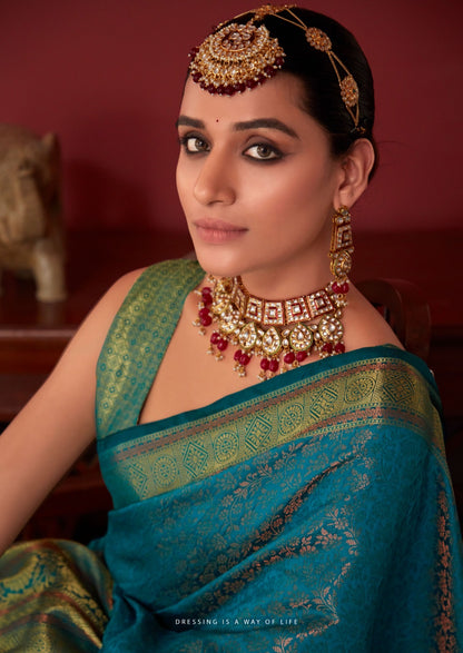 Pure Kashmira Silk Premium saree with stitched blouse