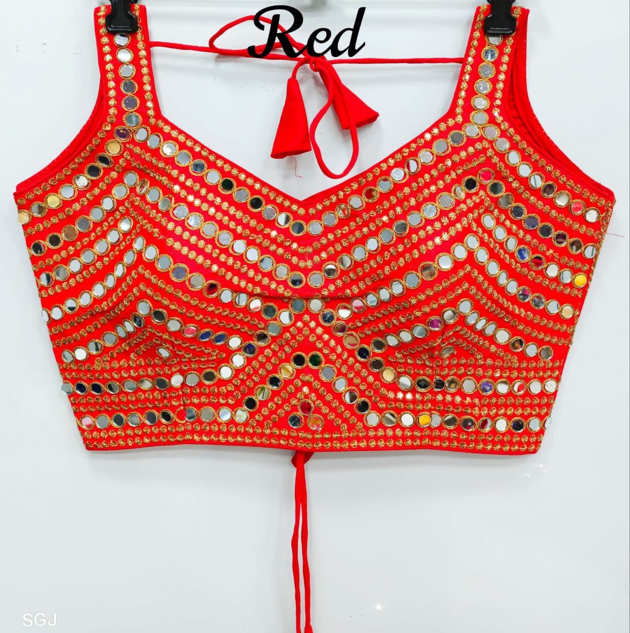 Sanvi - Premium Real Mirror Ready to Wear Blouse to match with Saree or Lehengas
