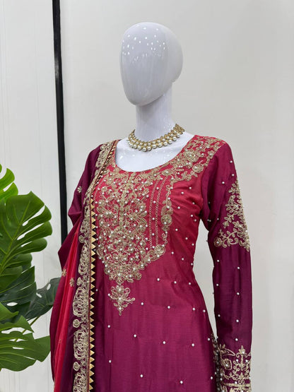 Premium work dual tone Sharara set fully stitched