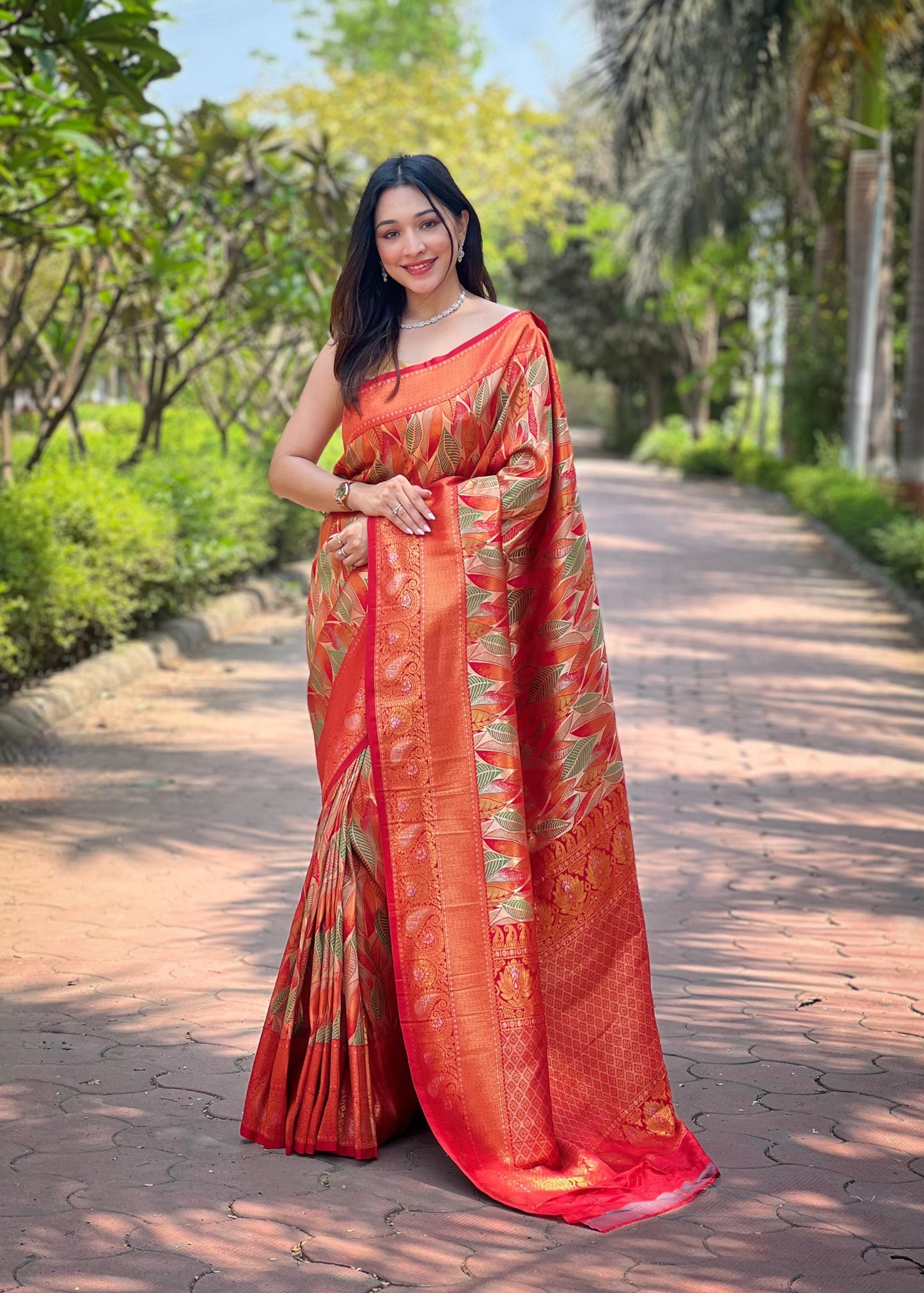 Kanika - Pure Kanchipattu Silk exquisite weaves body Saree with Stitched Blouse Options