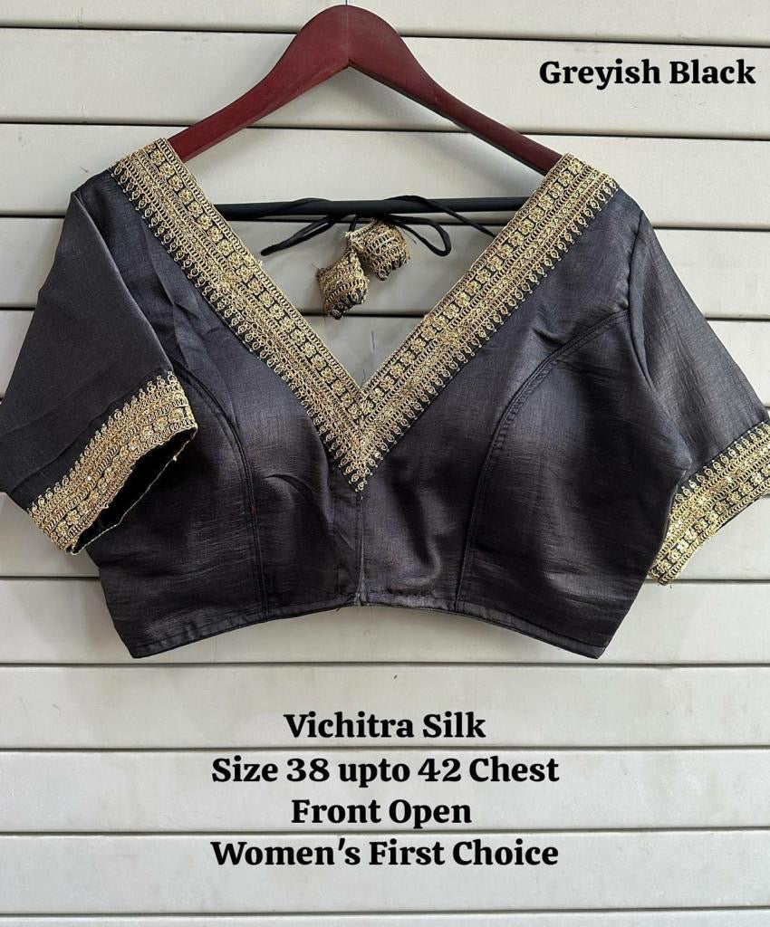 Vichitra silk premium readymade blouse