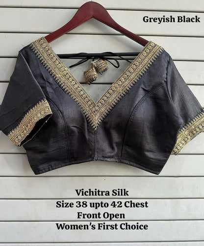 Vichitra silk premium readymade blouse