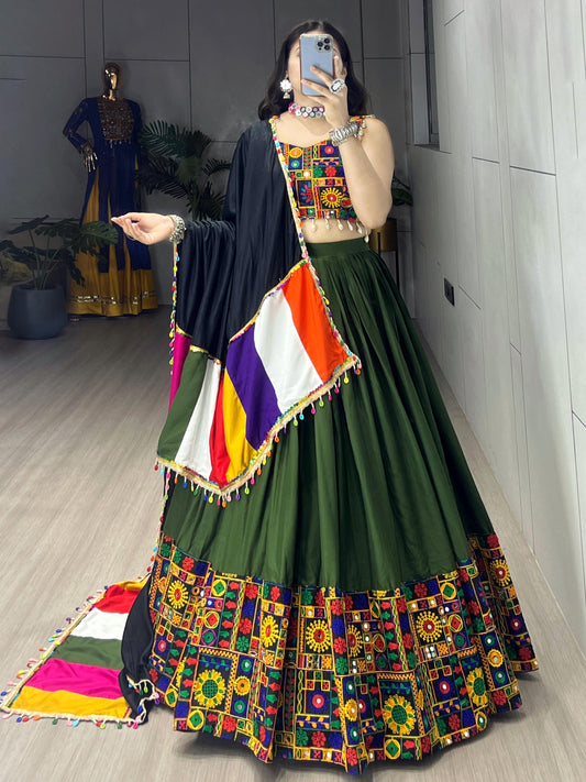 Pure Cotton Navratri Special Chaniya Choli with Vibrant Gamthi Handwork