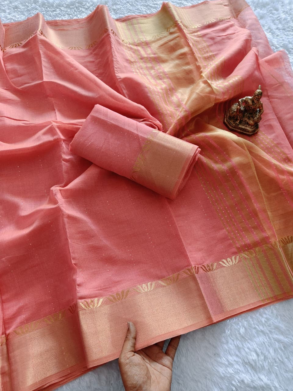 Hansini - Classic Silk Saree in Beautiful Pastel Colours with Fully Stitched Blouse of your style