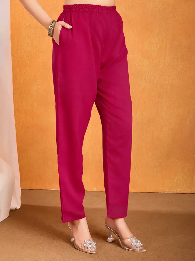 Soft Silk Floral Sequins Work Kurti Set in 2 Colours Fully Stitched