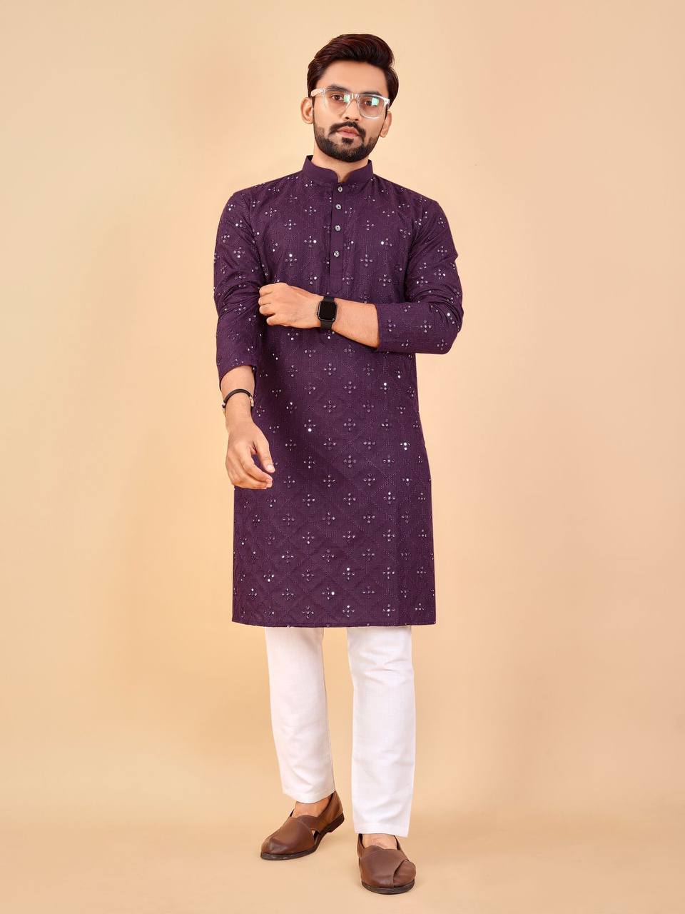 Mirror work kurta with pant