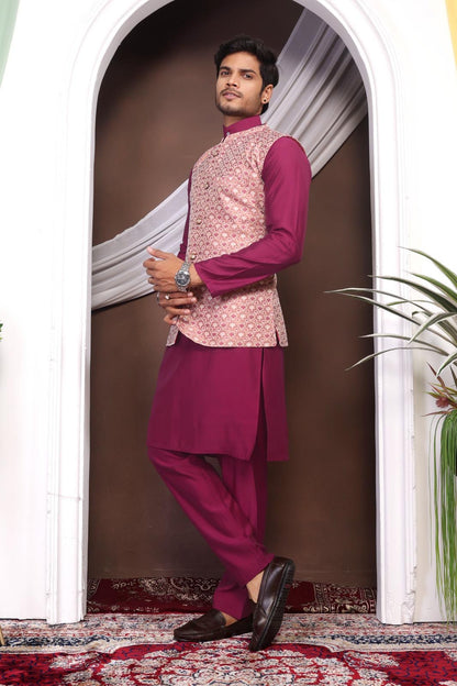 Classic Koti Kurta Outfit - Stylish Ethnic Set for Men