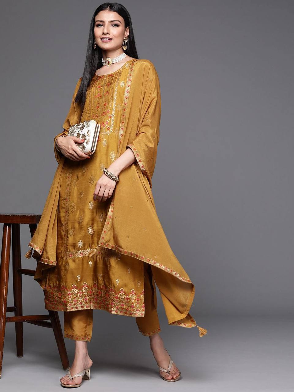 Haldi Yellow Kurti pair with Dupatta