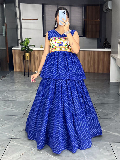Navratri Special Kediya Style Georgette Leriyu Chaniya Choli