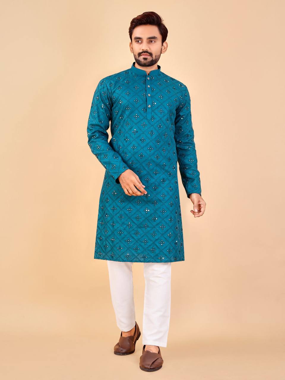 Mirror work kurta with pant