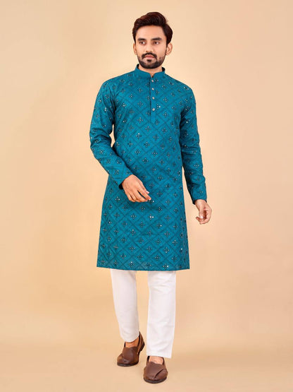 Mirror work kurta with pant