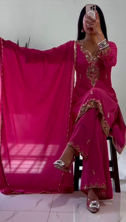 Zariya - Soft Georgette beautiful Punjabi Suit Fully Stitched