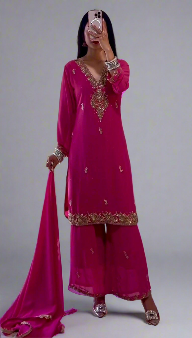 Zariya - Soft Georgette beautiful Punjabi Suit Fully Stitched